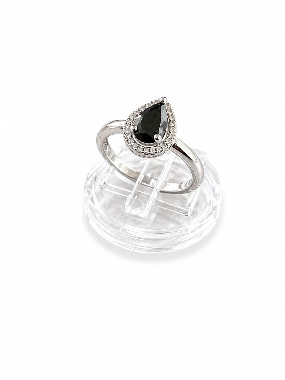 925 Nocturne-Pear Wedding Band