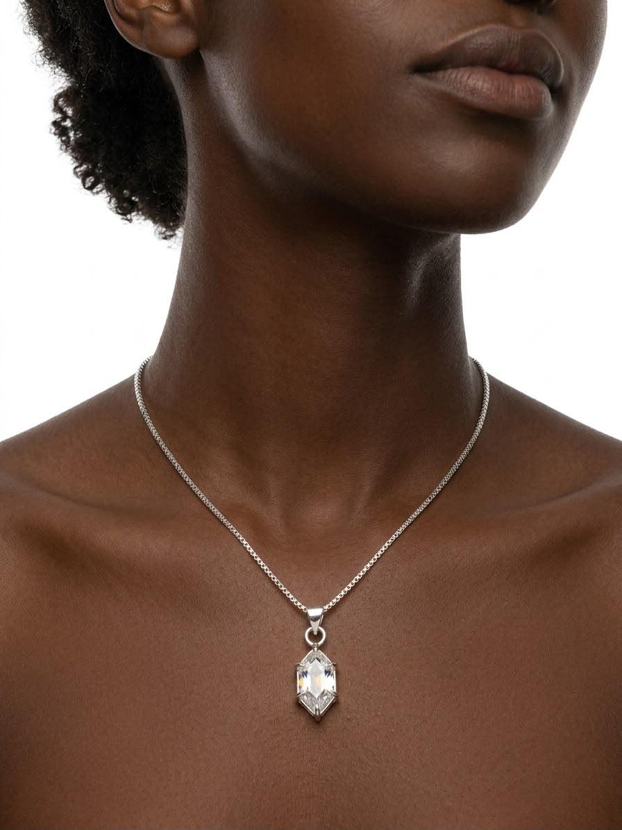 925 Neck Chain and Marquise Pendant thumbnail