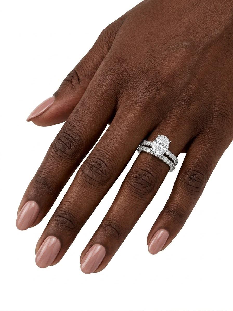 925 Oval  Serenade Wedding Band thumbnail