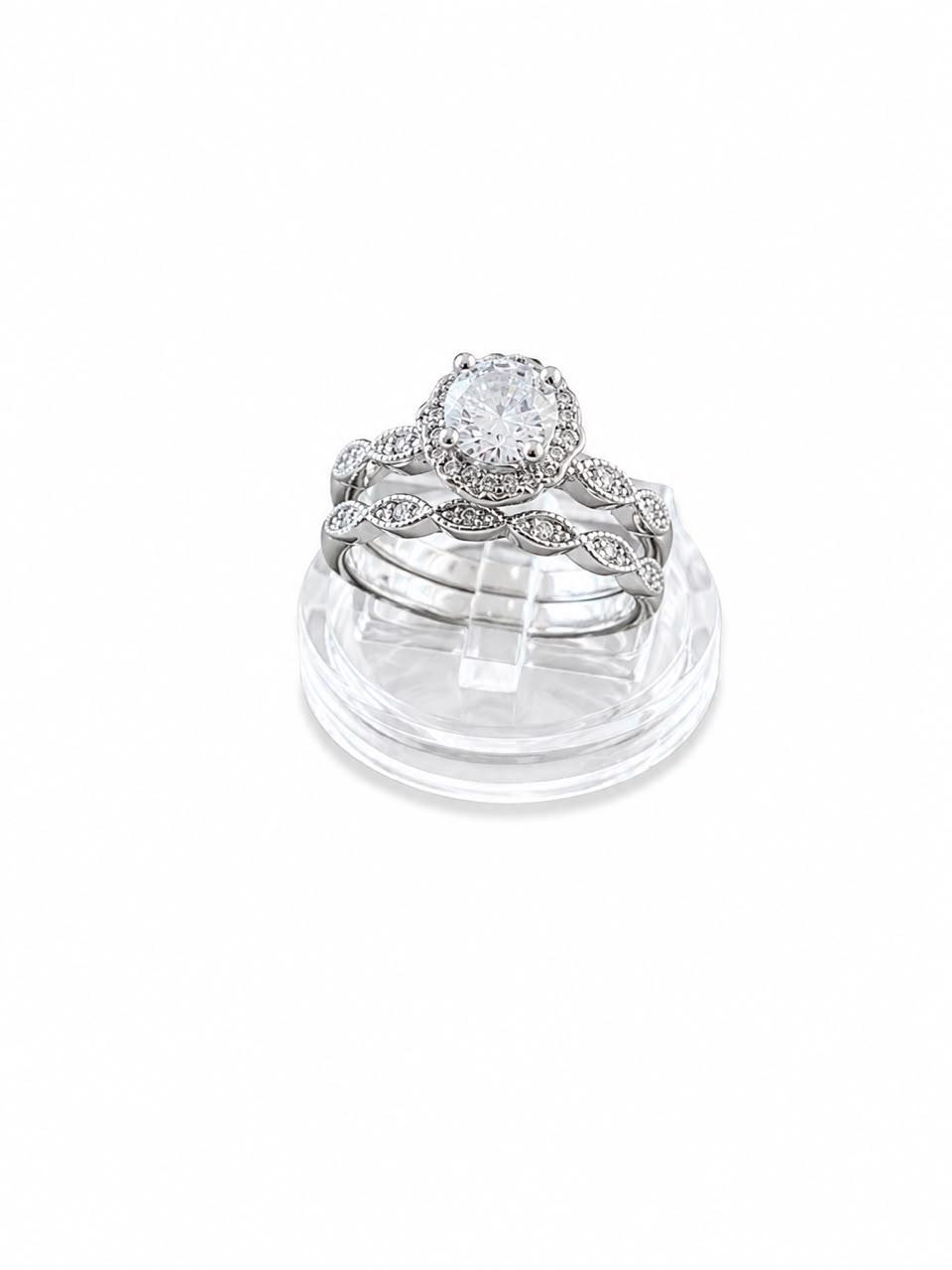 925 Round-Cut Milgrain-Halo Wedding Band