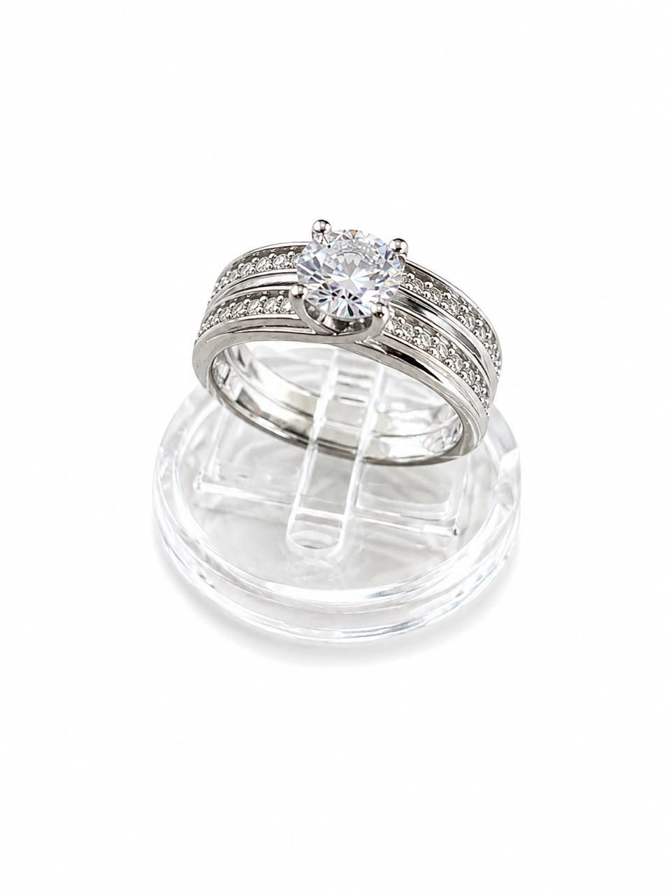 925 Round-Cut Solitaire Wedding Band