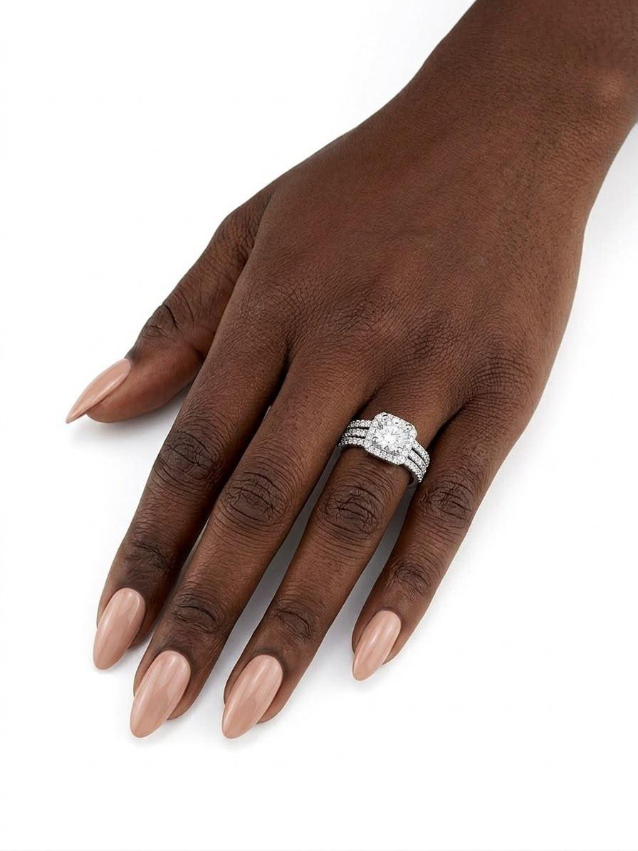 925 Eternity-Halo Wedding Band thumbnail